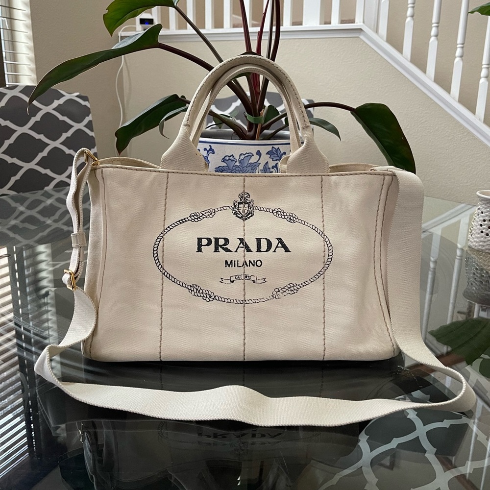 Prada Canapa Medium Crossbody Tote